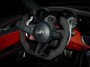 Alfa Romeo Giulia Custom Steering Wheel - Carbon Fiber - F1 Style - QV Models